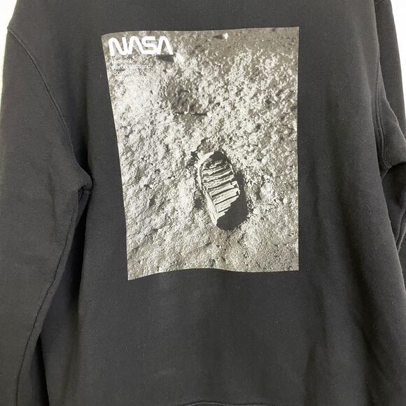 Alpha Industries Sweatshirt Mens XL Black Graphic Moon Landing Pullover Crew * - Picture 4 of 11